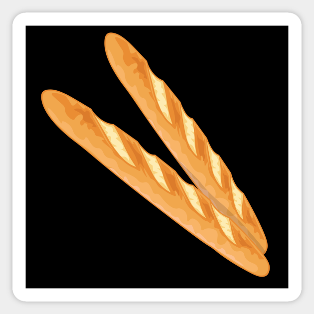 Baguette I love Baguettes French Bread Baguette Sticker TeePublic